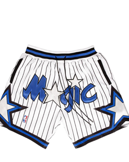Orlando White Graphic Shorts